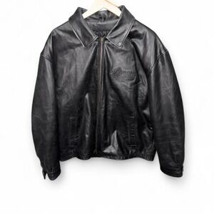 Vintage Ranger Boats Jacket Mens XL Black Leather Owners Group 2005